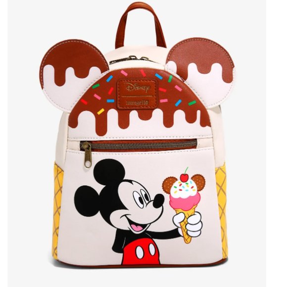 Loungefly Handbags - Loungefly Disney Mickey Mouse Ice Cream Mini Backpack nwt